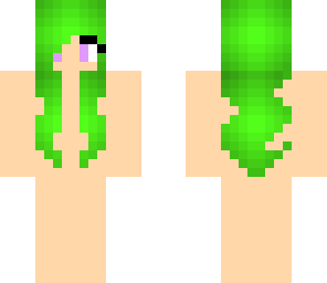 green haired girl base