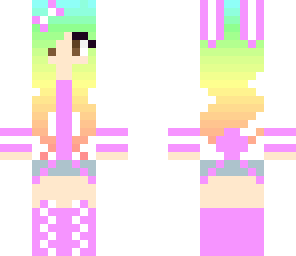 pastel rainbow bunny