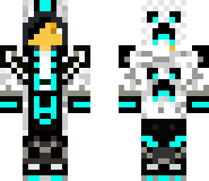 white and blue creeper assassin