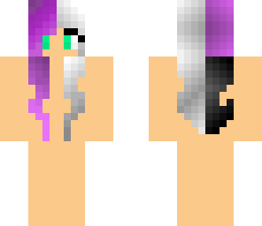 purple and white hair wip