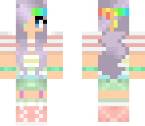 pastel w rainbow bandana