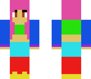 colorful headphones girl