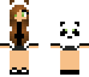 panda girl green eyes