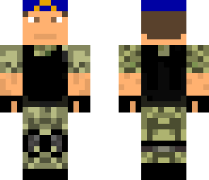 edited army soilder with blue beret