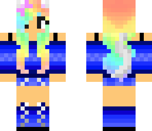cat girl rainbow