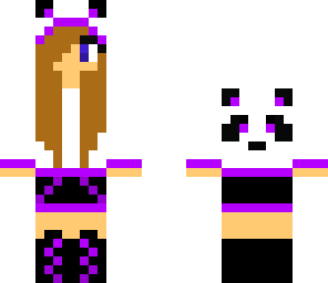 cute purple panda girl
