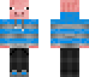 fixed cyan hoodie pig