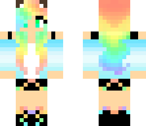 rainbow cat girl