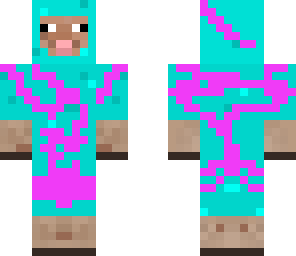 purple and cyan sheep