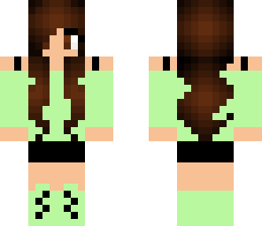 green pastel girl
