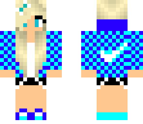 checkered blue nike girl
