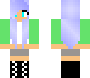 teen girl blue hair