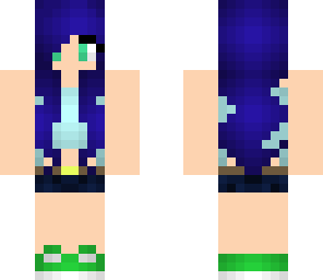 blue haired girl