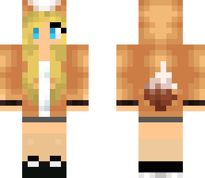 blonde fox hoodie girl