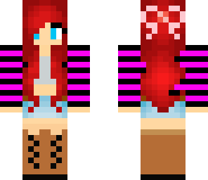 stripey girl redhead