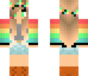 rainbow hipster girl