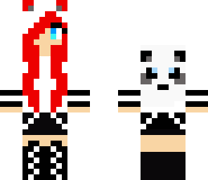 red hair minecraft girl