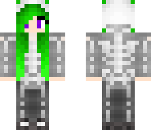 green skeleton girl