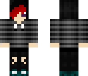 emo guy with purple eye