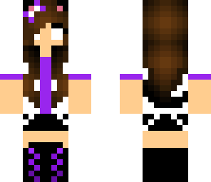 brown haired girl herobrine version