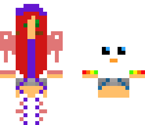 redhead rainbow girl