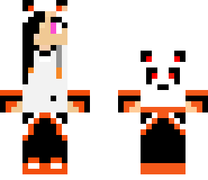 panda girl orange