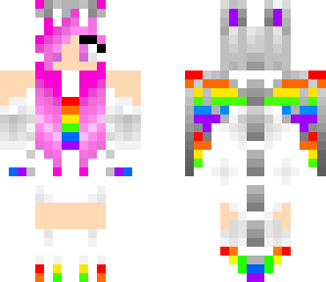 cute rainbow dragon girl