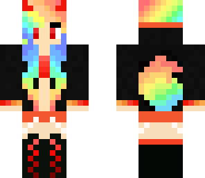 rainbow wolf girl