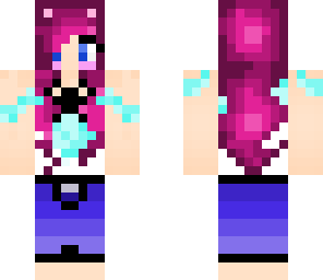 pink haired cat girl