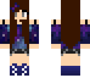 galaxy girl with brown hair