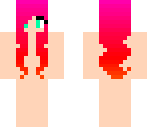 girl skin base with ombre hair
