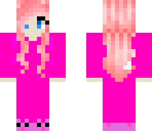 a bubble-gum haired girl with pjs on