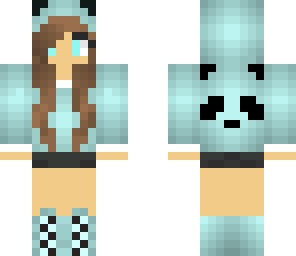 panda girl blue hoodie edit