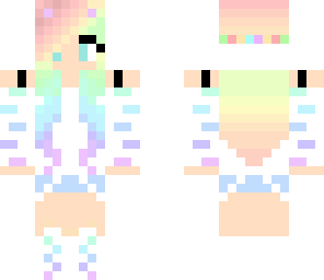 rainbow girl with hoodey