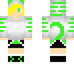 green cat skin blonde