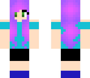 purple haired girl