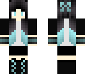 blue and black girl