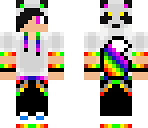 rainbow furry panda