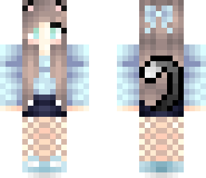 blue cat girl edit