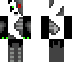 green cyborg panda