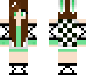 mint green bunny girl