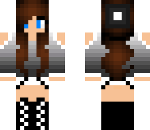 black x white brunette