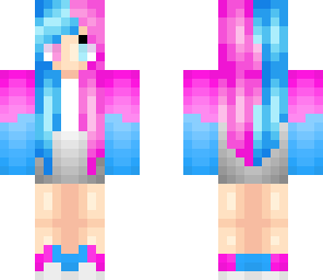 blue and pink sweater