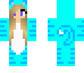 blue cat girl edit