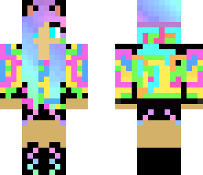 rainbow cat girl