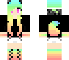 rainbow wolf girl