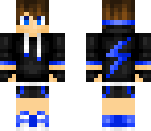 lightning boy in blue jacket