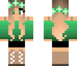 brunette emerald green girl aka my sister