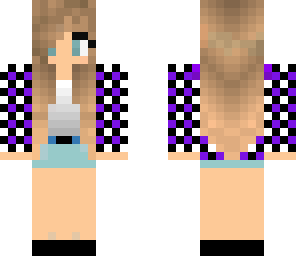 purple cherkered girl