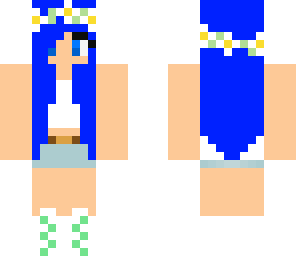 sweet girl blue hair